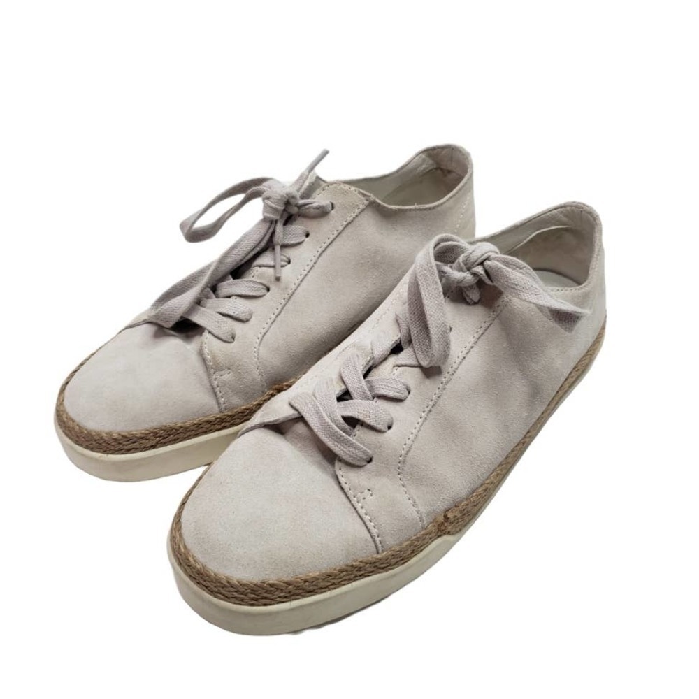 Vince Jadon Suede‎ Espadrille Sneakers Women's 7.5 Grey Jute